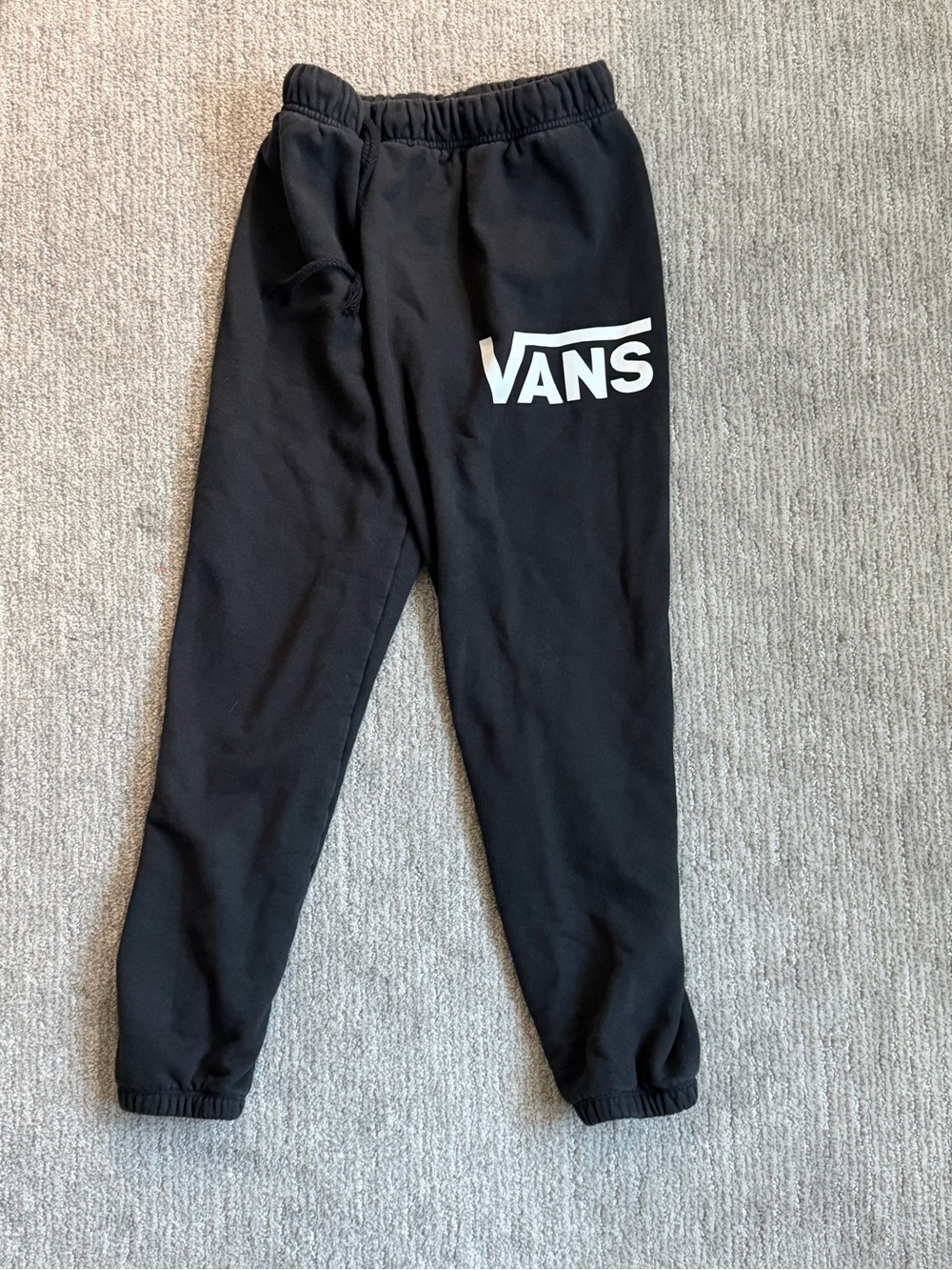 Vans Woman’s Black Sweatpants with White Logo